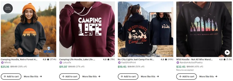 連帽衛(wèi)衣露營元素