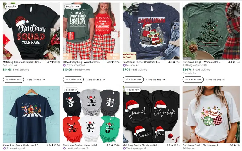 圣誕服飾六款爆款服飾之T恤衫