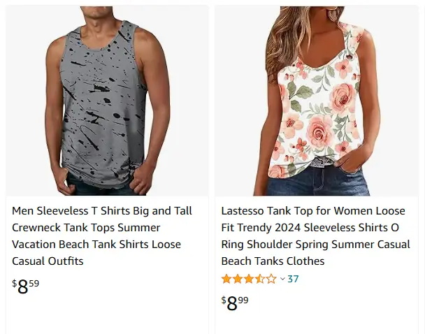 跨境選品，運(yùn)動(dòng)服品類背心和T恤熱賣