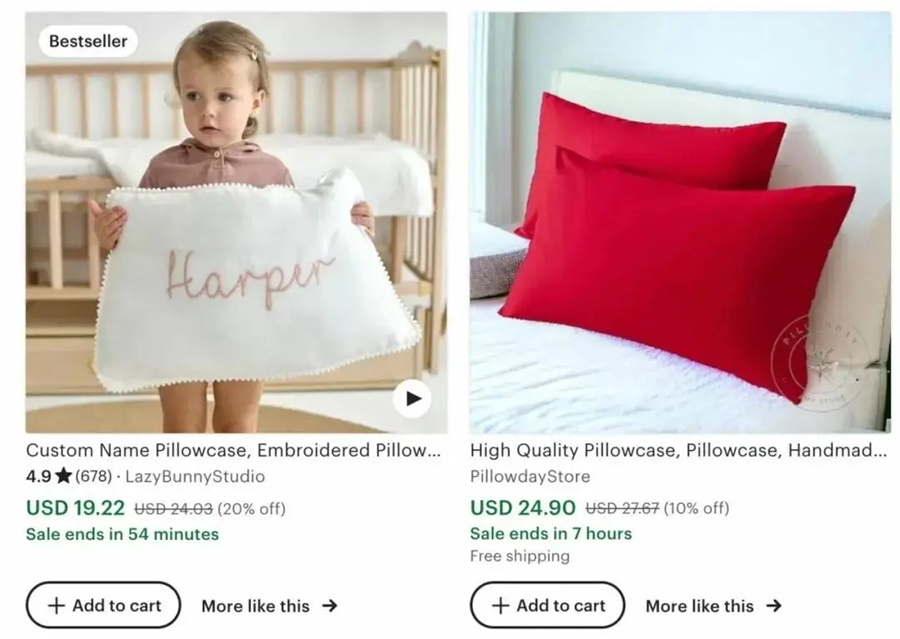 Etsy跨境平臺(tái)pod定制枕套